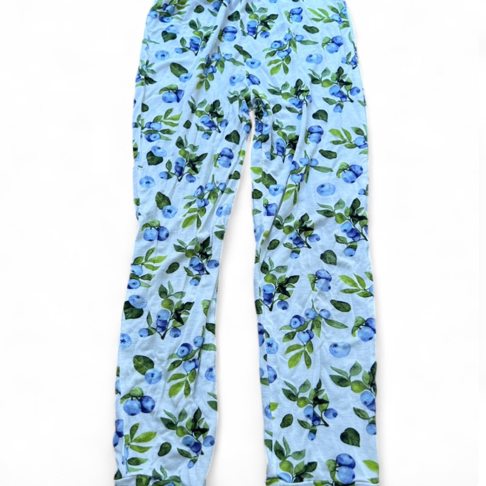 Posh peanut bamboo carolina blueberry pj pajama pants loungewear kids size 6